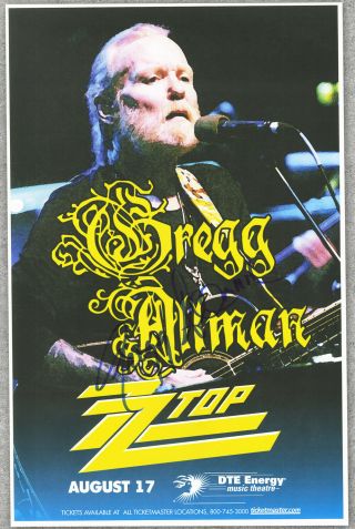 Gregg Allman Autographed Gig Poster