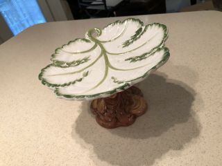 Vintage Tiffany & Co.  Este Ceramiche Cabbage Leaf Stand