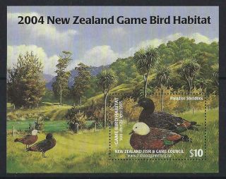 Zealand 2004 Game Bird Habitat Miniature Sheet Unmounted,  Mnh