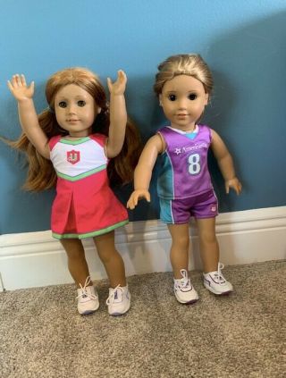 18 In American Girl Doll Basketball And Cheerleader Outfit Set