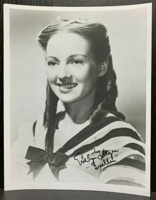 Evelyn Keyes Autograph Signed 8x10 Photo Actress Suellen In Gone With The Wind