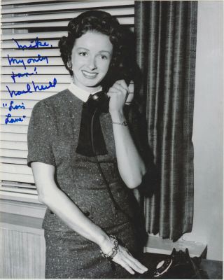 Noel Neill Signed Vintage 8 X 10 Lois Lane Photo Autograph Auto To " Mike.  "