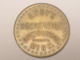 Cottonwood,  Mn Trade Token - Andy 