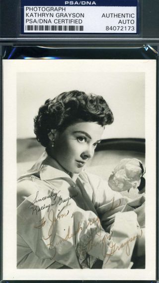 Kathryn Grayson Psa Dna Hand Signed Vintage Photo Authentic Autograph