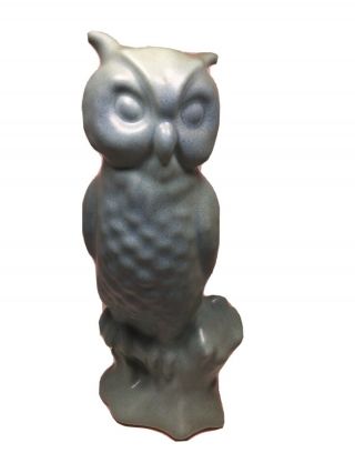 Vintage Van Briggle Pottery Owl,  Torquoise,  9 3/4 X 4”,  Marked On Bottom