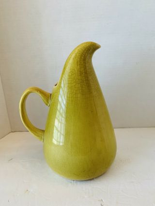 Russel Wright Mcm Mid Century American Modern Steubenville Pitcher Chartreuse