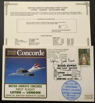 29.  10.  83 Ba Concorde Cpt Jock Lowe Signed Cover_luton - London 2/3