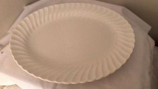 Vintage Sheffield Bone White USA Swirl Pattern Large Platter (Retired) 3