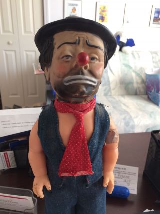 1950s Emmett Kelly Weary Willy The Clown Doll,  Made By Baby Barry Toys