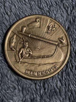 Bicentennial Medal Antique Bronze 1976 American Revolution Minnesota Coin 2
