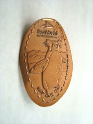 Seaworld Orlando - Bad Hair Day Penguin - - Elongated Copper Penny