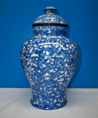 Vintage Chinese Style Blue & White Ginger Jar By Stangl Pottery Trenton,  Nj