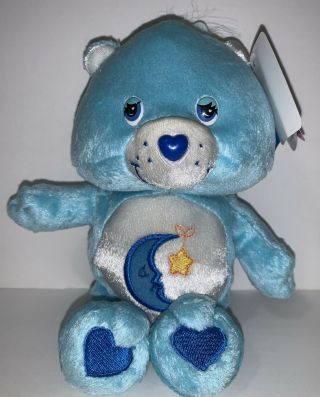 Bedtime Bear Care Bear Plush 9 Inches Blue 2004 Moon Star Care Bear W/ Tag