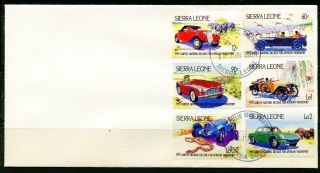 Sierra Leone 1984 Un Decade For African Transport Cars Set & S/s Fdcs