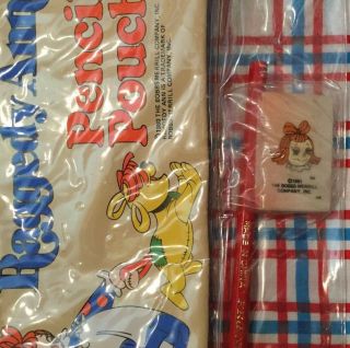 Raggedy Ann & Andy Arthur School Kit Pencil Pouch Eraser Vintage w/ Pkg by Nasta 3