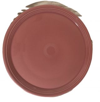 Vintage Fiesta Ware Homer Laughlin Pink Round Chop Plate 14 3/4” Serving Platter
