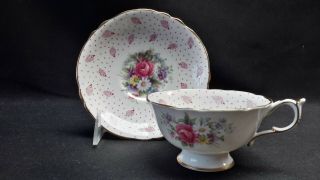 Paragon Double Warrant Floral Pink Rose - Cup & Saucer