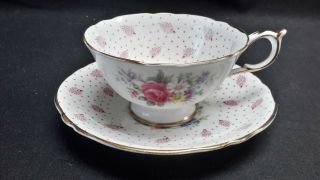 Paragon Double Warrant Floral Pink Rose - Cup & Saucer 2