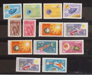 Albania 1960/66 Space,  Cpl Xf Mnh Sets,  Satellite,  Luna Moon Probe Stamp Expo