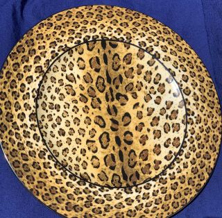 Lynn Chase Leopard Luxe Charger Plate 12.  5 " Porcelain Bold Patterned 2015