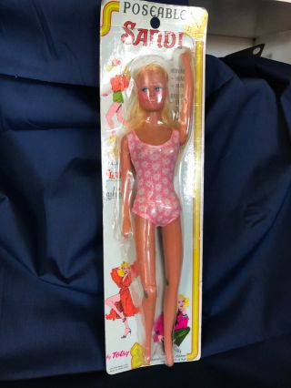 Vintage Totsy Sandi Doll - Blonde Hair,  Poseable,  Swim Suit