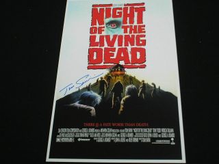 Tom Savini Signed 11x17 Night Of The Living Dead Movie Poster Autograph Horror