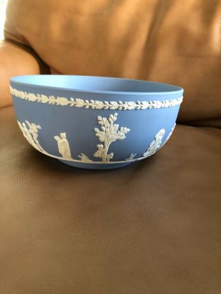 Wedgewood Jasperware Blue Grecian Sacrifice Bowl