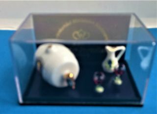 Dollhouse Miniature Reutter Porcelain Wine Tasting Set 1:12 Scale 3