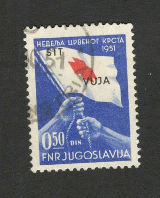 Italy - Yugoslavia - Trieste,  Zone B - Vuja - Stamps - Red Cross - 1951.