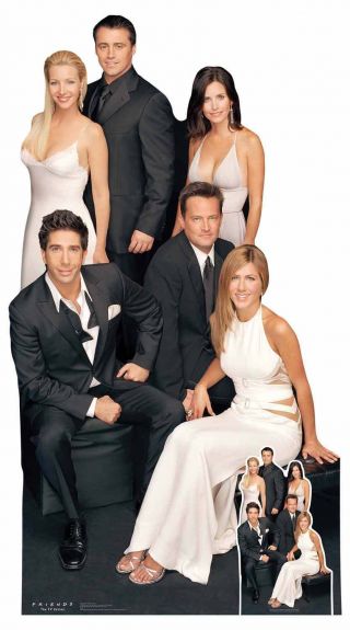 Friends Group Lifesize And Mini Cardboard Cutout With Rachel,  Ross & Gang