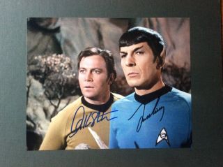 William Shatner Leonard Nimoy Star Trek 8 X 10 Signed Photo
