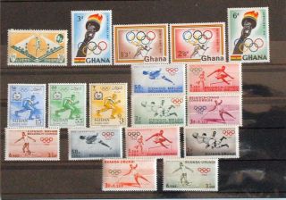 AFRICA 1960 OLYMPICS,  Cpl XF MNH Sets,  Sports Ghana Congo Belge Urundi Togo, 2