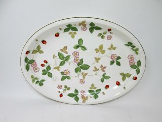 Wedgwood Bone China Serving Platter Wild Strawberry 13 1/2 " Oven To Table