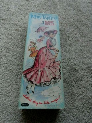 Vintage 1964 Walt Disney Mary Poppins 3 Magic Paper Dolls & Clothes Whitman
