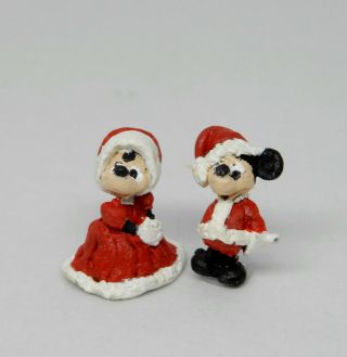 Vintage Walt Disney Mickie & Minnie Mouse Figurine Dollhouse Miniature 1:12