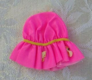 Vintage Flatsy Doll Hot Pink W/floral Embellishments Hat Cap Clone Nm