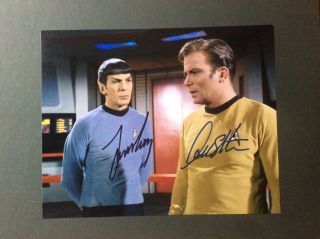 William Shatner Leonard Nimoy Star Trek 8 X 10 Signed Photo Wow