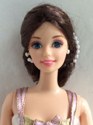 Barbie Mattel 1966 Brunette Doll - Pink Dress & 3d Eyelash