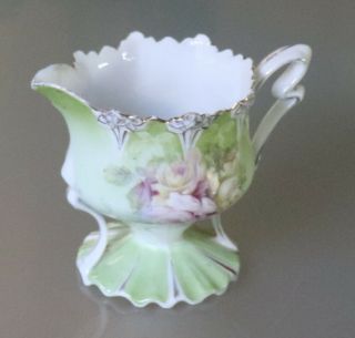 09/12 R.  S.  Prussia Pedestal Creamer,  In Rare Point And Clover Mold