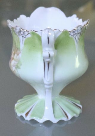 09/12 R.  S.  Prussia Pedestal Creamer,  in Rare Point and Clover Mold 3
