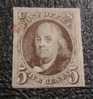 Nystamps Us Stamp 1 $375 Red Cancel