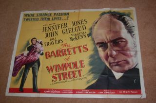 The Barretts Of Wimpole Street (1957) - Very Rare Uk Quad Poster