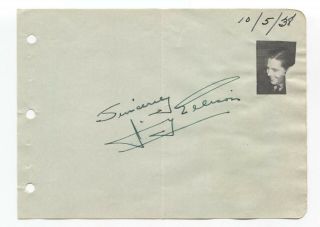 James Ellison Signed Album Page Vintage Autographed Actor Hopalong Cassidy