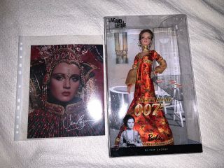 James Bond Barbie Jane Seymour Solitaire Doll & Signed 8x10