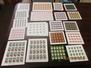 1 Cent To 50 Cent Definitive Full Sheets,  Face Value $296.  50