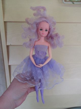Vintage 1982 Creata Clone Barbie Doll Ballerina With Lavender Hair