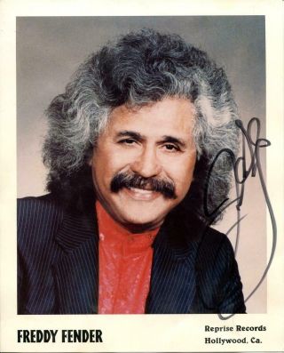 Freddy Fender Autograph The Texas Tornados Singer Secred Love Signed Photo