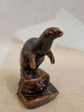 Vintage Blue Mountain Potter Brown Sea Otter Rare