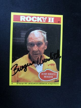 Burgess Meredith Signed Rocky Ii Trading Card 31