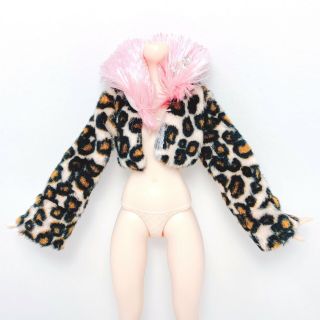 Bratz Princess Cloe Replacement Coat Jacket Leopard Print Pink Fluffy Trim